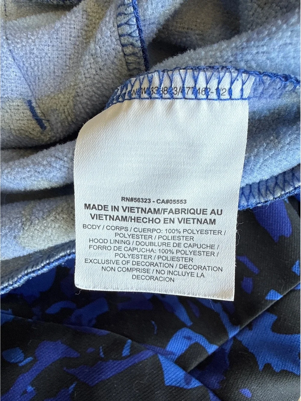Nike Therma Fit Blue Camo Hoodie Mens XL Pullover Training Sweatshirt